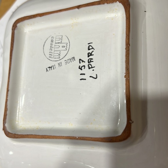 Vintage Italian Castelli Bowl signed by L. Pardi. - Picture 2 of 7